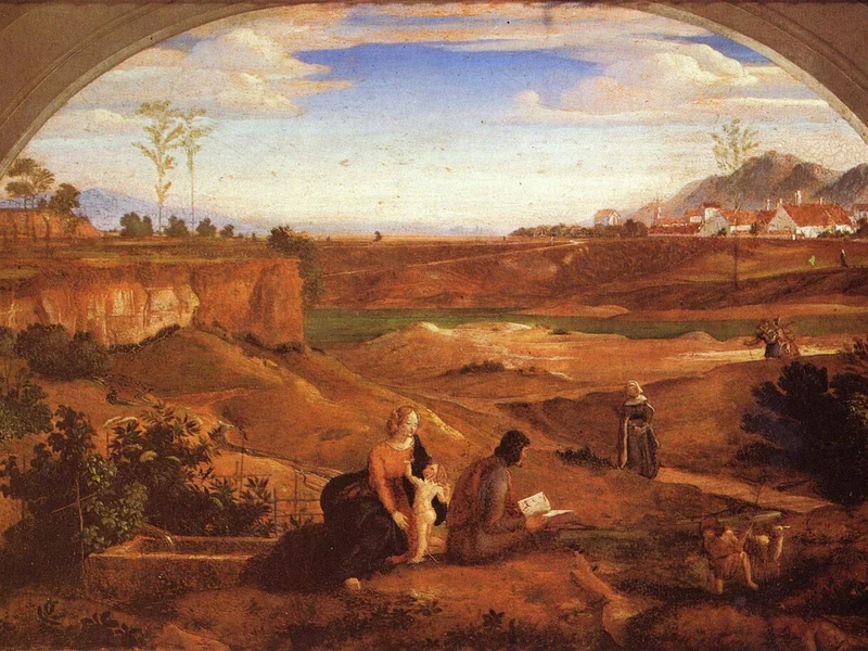1785-Ferdinand Johann von Olivier - Sacra Famiglia in un paesaggio, 1824 - Museum Folkwang